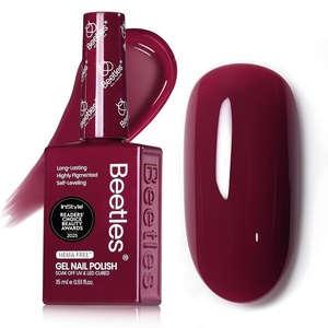 Beetles Green Teal Gel Nail Polish – Hema-Free Turquoise Mint Green Soak Off Gel Polish Island Reverie for DIY Manicure Salon 0.5Oz(C – Creme Red | Modern Berry)