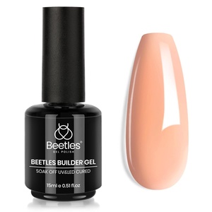 Beetles HEMA-Free Hard Gel for Nails-1.06oz 9 in 1 Jelly Nude UV/LED Lamp Cured Sculpting Stengthener Gel for Nail Extension & Nail High Hardness Nails for Manicurist Women(A3-Misty Rose Color 15ML)