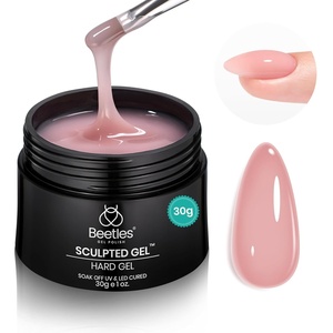 Beetles Hard Gel for Nails-Rose Dusk 1 oz 9 in 1 Nail Extension, Sculpting, High Hardness for Salon Professionals, Pink Builder Nail Gel, UV & LED Lamp Needed(Rose Dusk Pink 1 oz)