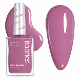 Beetles Light Blue Nail Polish – Beach Bliss, Pastel Nail Polish Blue Quick Dry, Soft Sky Sea Color Spring Nails, Long-Lasting Pastel Nails, Fingernail Art Effect for Manicure Salon – 0.51Fl Oz/15ML(Purple Nail Polish)