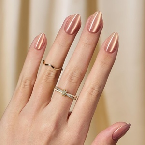 Beetles Milky White Press On Nails Short Almond, Gel Painted Natural White Soft Gel Summer Press Ons, 32Pcs 16 Sizes Reusable Fake Nails Kit with Nail Glue, 60 Adhesive Tabs Gift for Women(10-Short Almond – Motion Luster Glow)