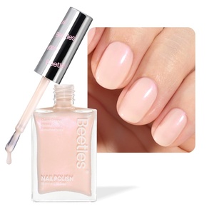 Beetles Nail Concealer – 2 In 1 Light Pink Jelly Nail Polish Nail Strengthener and Growth Fast Dry Quick Jelly Natural Nail Strengthener and Growth Treatment for Thin and Damaged Nails,0.51 FL OZ(Incognito)
