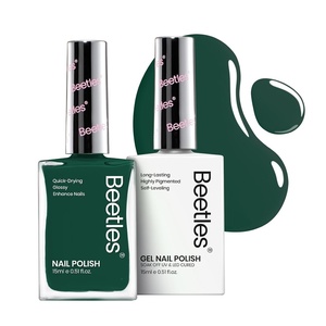 Beetles Nail Polish 2Pcs 15ml Fast Dry Nail Polish Forest Collection Air-Drying & Long Lasting Soak Off Uv Led Nails Art Effect for Nail Salon DIY Manicure(Lucky Clover)