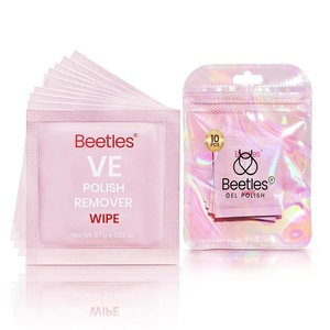 Beetles Nail Polish Remover – Non-Acetone, Fingernail Polish Remover for Natural Nails, Gentle Natural Formula with Almond Scent, Aloe Vera, Glycerin, Keratin with Controllable Bottle Mouth 4.06Fl Oz(5.91ML)