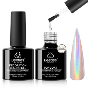 Beetles Nail Prep Kit Nail Dehydrator and Primer Nail Care Tool Kit 20ml Large Capacity Acid-Free & Hema-Free Dehydrate Bond Primer with Manicure Tools for Acrylic Nail Gifts for Women(2 Pcs 7.5ml Top and Decoration Sealing Gel)