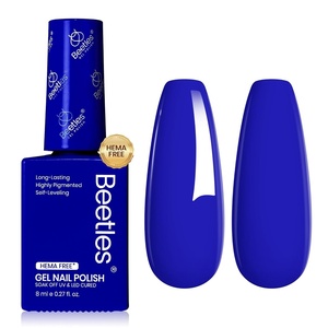 Beetles Neon Green Gel Nail Polish – Hema Free UV LED Soak Off Green Gel Polish Long-Lasting Colorful Bottle Day Nails Art Manicure Salon DIY(D – Creme Blue | 8ML Eternal Blue)