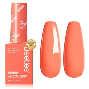Beetles Neon Green Gel Nail Polish – Hema Free UV LED Soak Off Green Gel Polish Long-Lasting Colorful Bottle Day Nails Art Manicure Salon DIY(M – Creme Orange | 8ml Square Bottle Collection)