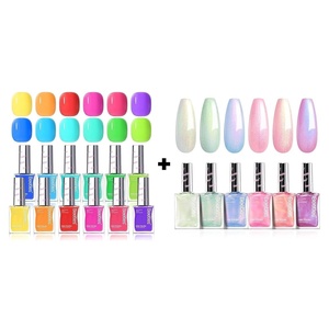 Beetles Neon Nail Polish Set – Quick Dry Kit 12 Colors Hot Pink Green Blue Yellow Red with 6 Colors Shimmer Fingernaill Kit Gift for Girls Women