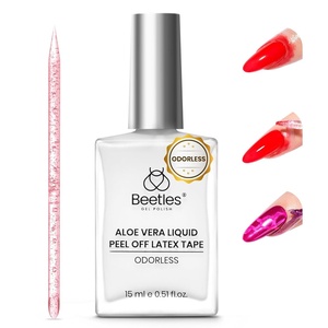 Beetles Odorless Liquid Latex for Nails 15ml – White Latex Nail Polish Barrier Peel Off Cuticle Guard for Gel Polish Protector Fingers Air Dry Nail Art Cuticle Protectors with Stick Gifts for Women(0 – White Liquid Latex for Nails)