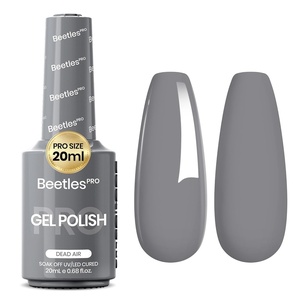 Beetles PRO White Gel Polish – Craving Calm, 20ml French White Gel Polish 4th of July Nails, Professional Nail Tech Formula, High Pigment Soak Off UV LED Long Lasting(N – Creme Grey | Dead Air)