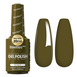 Beetles PRO White Gel Polish – Craving Calm, 20ml French White Gel Polish 4th of July Nails, Professional Nail Tech Formula, High Pigment Soak Off UV LED Long Lasting(H – Creme Green | No Signal)