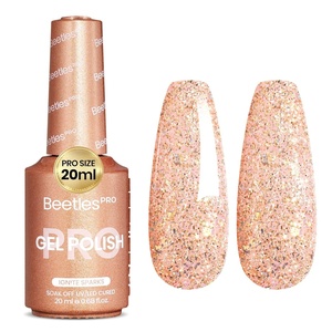 Beetles PRO White Gel Polish – Craving Calm, 20ml French White Gel Polish 4th of July Nails, Professional Nail Tech Formula, High Pigment Soak Off UV LED Long Lasting(L – Creme Gold | Ignite Sparks)