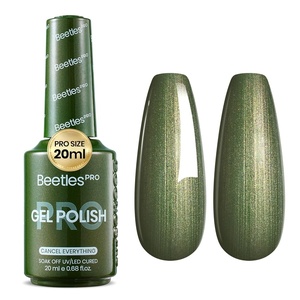 Beetles PRO White Gel Polish – Craving Calm, 20ml French White Gel Polish 4th of July Nails, Professional Nail Tech Formula, High Pigment Soak Off UV LED Long Lasting(H – Creme Green | Cancel Everything)