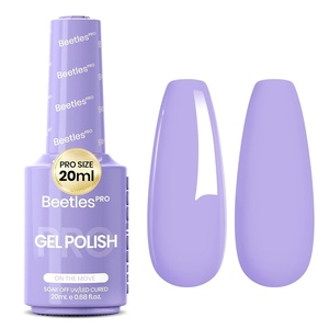 Beetles PRO White Gel Polish – Craving Calm, 20ml French White Gel Polish 4th of July Nails, Professional Nail Tech Formula, High Pigment Soak Off UV LED Long Lasting(J – Creme Purple | On The Move)