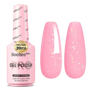 Beetles PRO White Gel Polish – Craving Calm, 20ml French White Gel Polish 4th of July Nails, Professional Nail Tech Formula, High Pigment Soak Off UV LED Long Lasting(B – Creme Pink | Ignored Elegance)