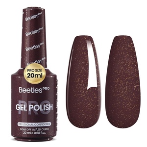 Beetles PRO White Gel Polish – Craving Calm, 20ml French White Gel Polish 4th of July Nails, Professional Nail Tech Formula, High Pigment Soak Off UV LED Long Lasting(I – Creme Brown | Delusional Confidence)