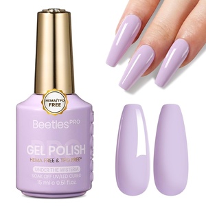 Beetles PRO Yellow Gel Polish – Chamomile Light, HEMA-Free & TPO-FREE, 15ml Bright Lemon Yellow Color Gel Polish Summer, UV LED Soak Off Gel for Salon & Home Use(Under the Wisteria)