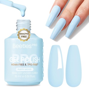 Beetles PRO Yellow Gel Polish – Chamomile Light, HEMA-Free & TPO-FREE, 15ml Bright Lemon Yellow Color Gel Polish Summer, UV LED Soak Off Gel for Salon & Home Use(PUPPY MOOD)