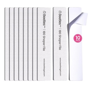 Beetles Pro 100 Grit Nail Files Set for Professional, 10 Pcs Zebra Gray Grit Replaceable Shaper Files Disposable Nail Files Manicure Tool for Shaping and Smoothing for Nail Art Design Salon(10 PCS Disposable Shaper File)