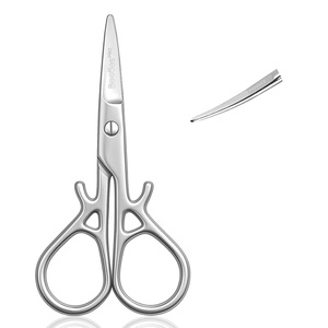 Beetles Pro Curved Cuticle Scissors-Multi-Purpose Premium Stainless Steel Nail Scissors for Nail Paper Forms Stickers False Tips Manicure Art Tool Extra Sharp Blades Cuticle