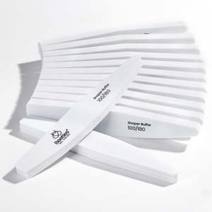 Beetles Pro Nail File Nail Buffer, 52 pcs Sponge File and Buffers for Natural Nails, Double Sides Emery Boards for Nails, Nail Buffer and Shine Kit Nail Filer, 100/180 Grit Nail Files Fingernail Files(52 Pcs Sponge File and Buffers)