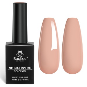 Beetles Red Gel Nail Polish – 10ml Soak Off UV LED Nail Long Lasting Glossy Bright Red Gel Polish for Salon DIY Manicure for Women(I – Creme Brown | Oat Latte)