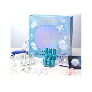 Beetles Summer Gel Nail Polish Kit with UV Light – Wedding Beauty French Manicure Kit, 15ml UV LED Soak Off French Tip Gel Polish Set with Nail Tools Nails Decoration(Moonlit Sanctuary)