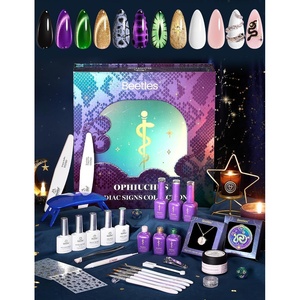 Beetles Summer Gel Nail Polish Kit with UV Light – Wedding Beauty French Manicure Kit, 15ml UV LED Soak Off French Tip Gel Polish Set with Nail Tools Nails Decoration(0-0-0-The Ophiuchus’s Sign)