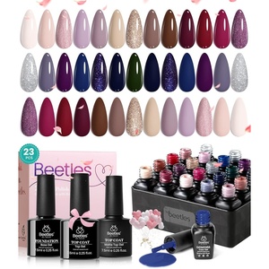 Beetles Summer Gel Nail Polish Set, 20 Colors Pastel Neon Pink Yellow Green Blue White Glitter Gel Nail Polish Kit Base Coat Matte Glossy Top Coat Soak off Uv Gift for Women(0-0 20 Colors Sophisticated Charm)