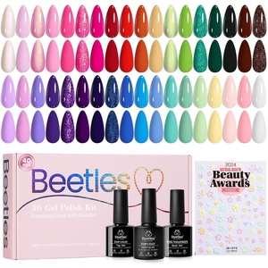 Beetles Summer Gel Nail Polish Set, 20 Colors Pastel Neon Pink Yellow Green Blue White Glitter Gel Nail Polish Kit Base Coat Matte Glossy Top Coat Soak off Uv Gift for Women(Verse of Flower)