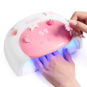 Beetles UV Nail Lamp, Candy White Gel Nail Light with 3 Timer 30/60/90s and Countdown Display LED Nails Lamps for Gel Polish Smart Sensor Larger Space Nails Dryer Flash Cure DIY Tools Gifts for Women(Y-UV Nail Lamp for Hands & Feet Candy White)