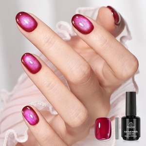 Beetles White Gel Nail Polish-15 ml Shimmer Glitter Milky White Gel Nail Polish Soak Off UV/LED Lamp Nail Art Manicure Salon DIY for French Nail Home Gift for Women Girls(C – Velvet Red | Cherry Lights)