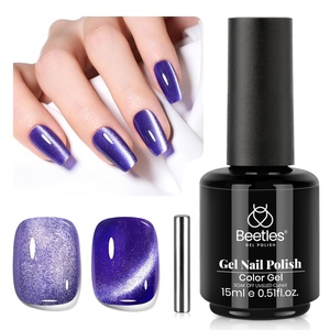 Beetles White Gel Nail Polish-15 ml Shimmer Glitter Milky White Gel Nail Polish Soak Off UV/LED Lamp Nail Art Manicure Salon DIY for French Nail Home Gift for Women Girls(J – Velvet Purple | Celestial Veil)