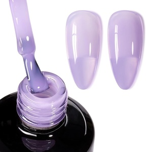 Beetles White Gel Nail Polish-15 ml Shimmer Glitter Milky White Gel Nail Polish Soak Off UV/LED Lamp Nail Art Manicure Salon DIY for French Nail Home Gift for Women Girls(J – Sheer Purple | Purple Jelly)