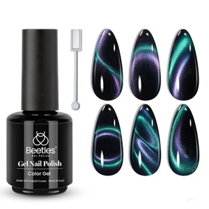 Beetles White Gel Nail Polish-15 ml Shimmer Glitter Milky White Gel Nail Polish Soak Off UV/LED Lamp Nail Art Manicure Salon DIY for French Nail Home Gift for Women Girls(D – Velvet Blue | Mystical Aura)