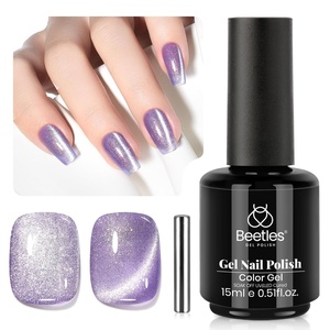 Beetles White Gel Nail Polish-15 ml Shimmer Glitter Milky White Gel Nail Polish Soak Off UV/LED Lamp Nail Art Manicure Salon DIY for French Nail Home Gift for Women Girls(J – Velvet Purple | Twilight Lavender)