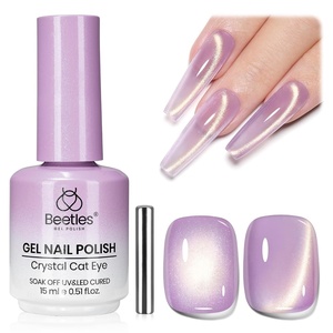 Beetles White Gel Nail Polish-15 ml Shimmer Glitter Milky White Gel Nail Polish Soak Off UV/LED Lamp Nail Art Manicure Salon DIY for French Nail Home Gift for Women Girls(J – Glassy Purple | Twilight Dream)
