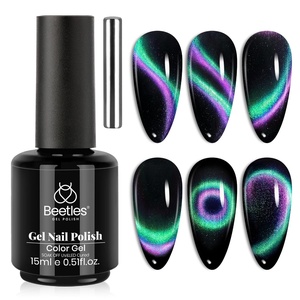 Beetles White Gel Nail Polish-15 ml Shimmer Glitter Milky White Gel Nail Polish Soak Off UV/LED Lamp Nail Art Manicure Salon DIY for French Nail Home Gift for Women Girls(G – Velvet Black | Galaxy Drift)