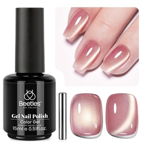 Beetles White Gel Nail Polish-15 ml Shimmer Glitter Milky White Gel Nail Polish Soak Off UV/LED Lamp Nail Art Manicure Salon DIY for French Nail Home Gift for Women Girls(B – Velvet Pink | Sunlit champagne)