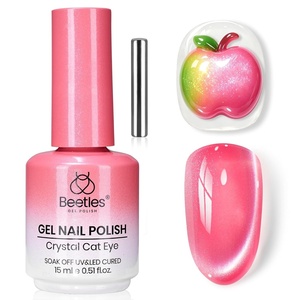 Beetles White Gel Nail Polish-15 ml Shimmer Glitter Milky White Gel Nail Polish Soak Off UV/LED Lamp Nail Art Manicure Salon DIY for French Nail Home Gift for Women Girls(B – Glassy Pink | Apple Sweet Gleam)