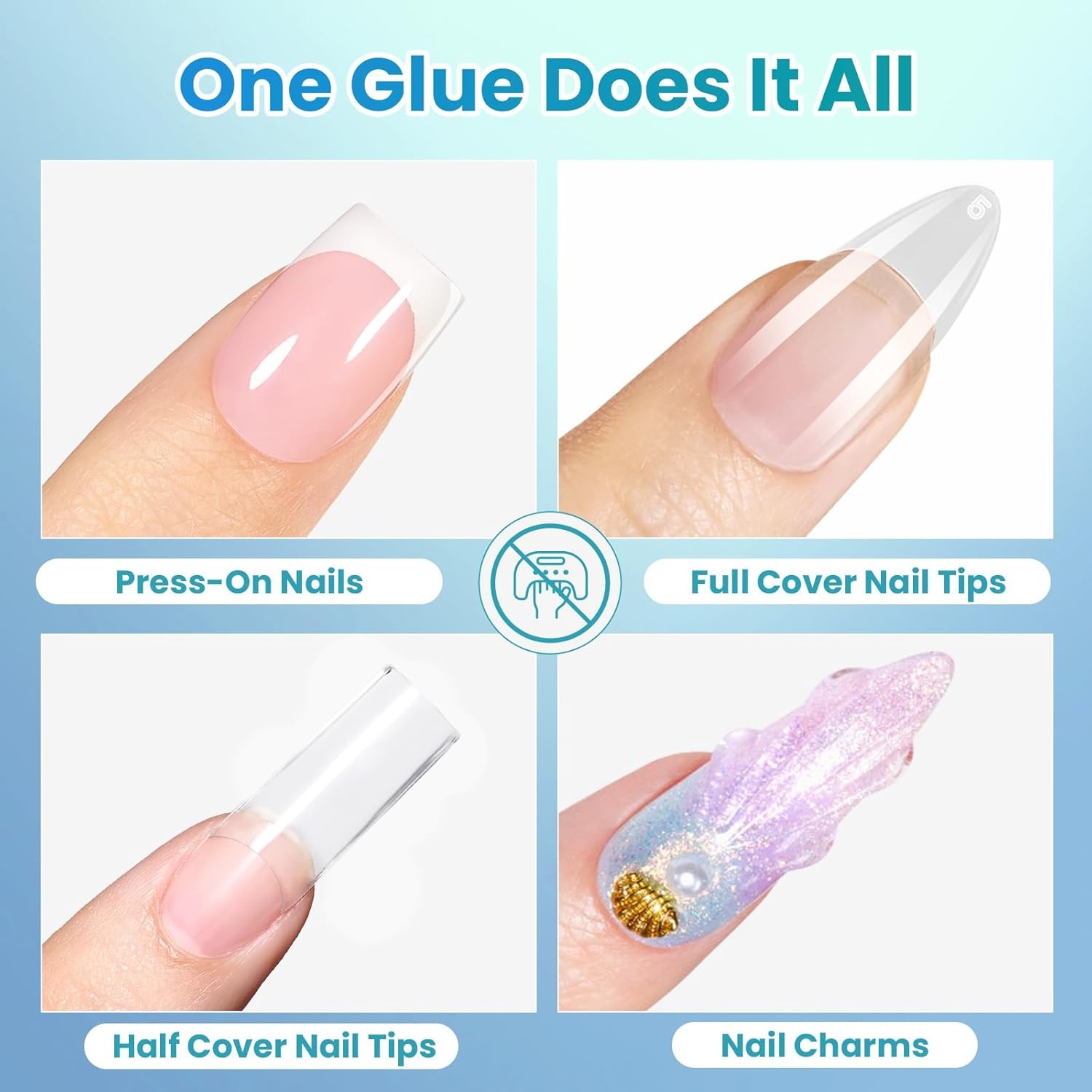 image:imageBeetles 10ml Super Strong Nail Glue 10s FastDrying Brush On Glue for Press On Fake Acrylic Nail Tips Upgraded Formula Long Lasting No UV Needed for Beginners DIY Home00Super Strong Nail Glue 10ml