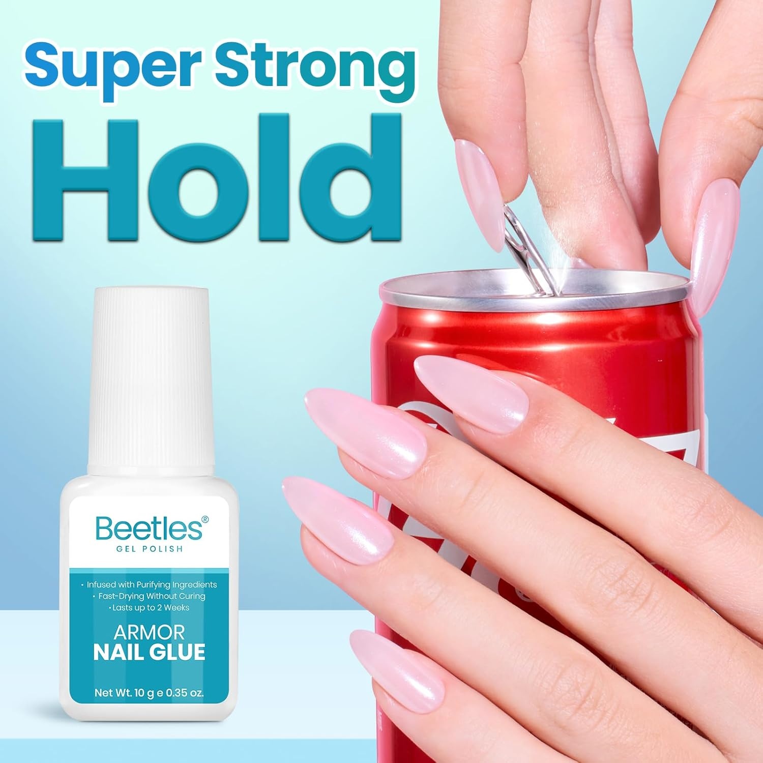 image:imageBeetles 10ml Super Strong Nail Glue 10s FastDrying Brush On Glue for Press On Fake Acrylic Nail Tips Upgraded Formula Long Lasting No UV Needed for Beginners DIY Home00Super Strong Nail Glue 10ml