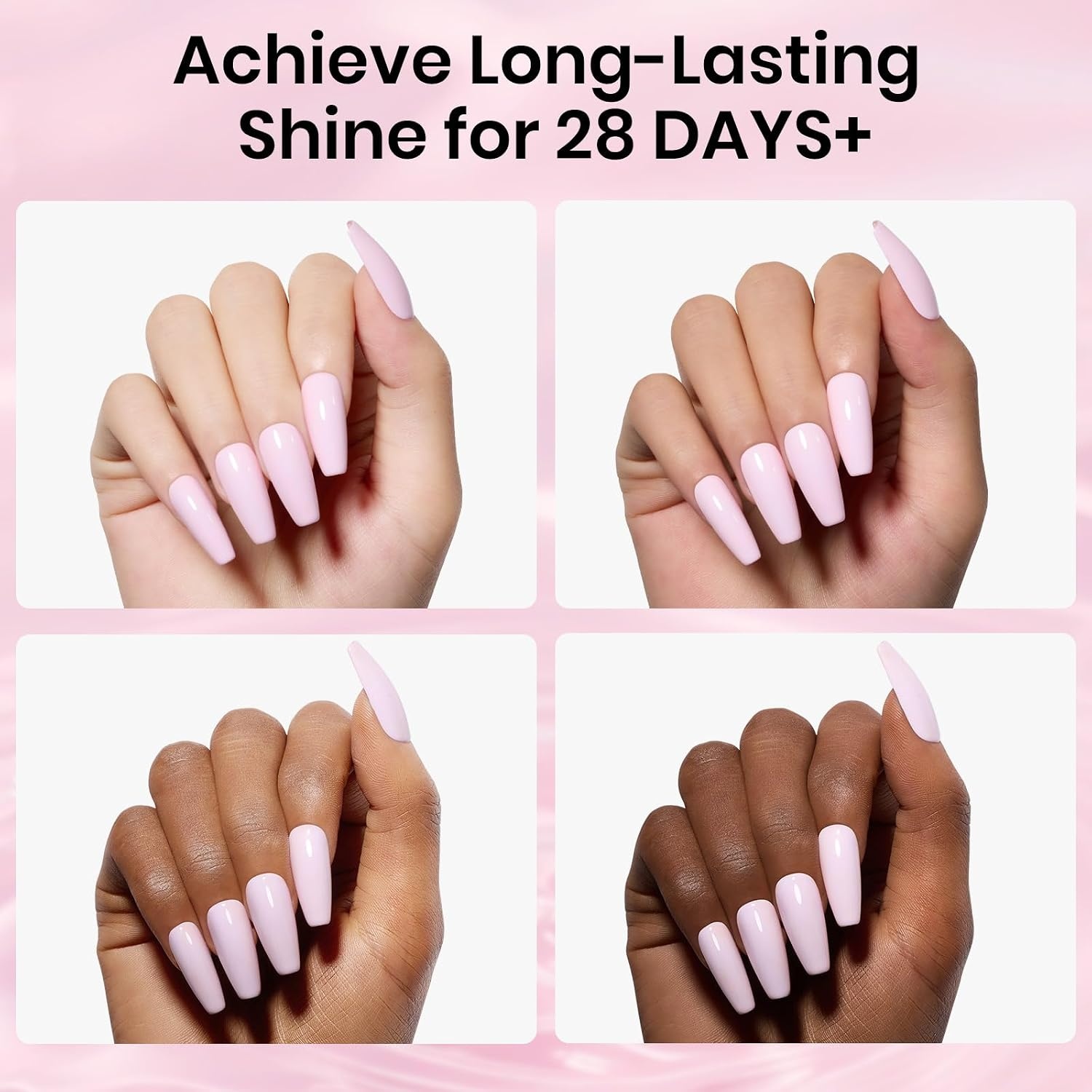 image:imageBeetles 3Pcs 15ml Pink Gel Nail Polish and No Wipe Gel Top Coat amp Base Coat Set Soak Off UV Lamp and Long Lasting Top Coat French Manicure Art Design Kit3 Pcs Gel Base and Top CoatPink Gel Polish