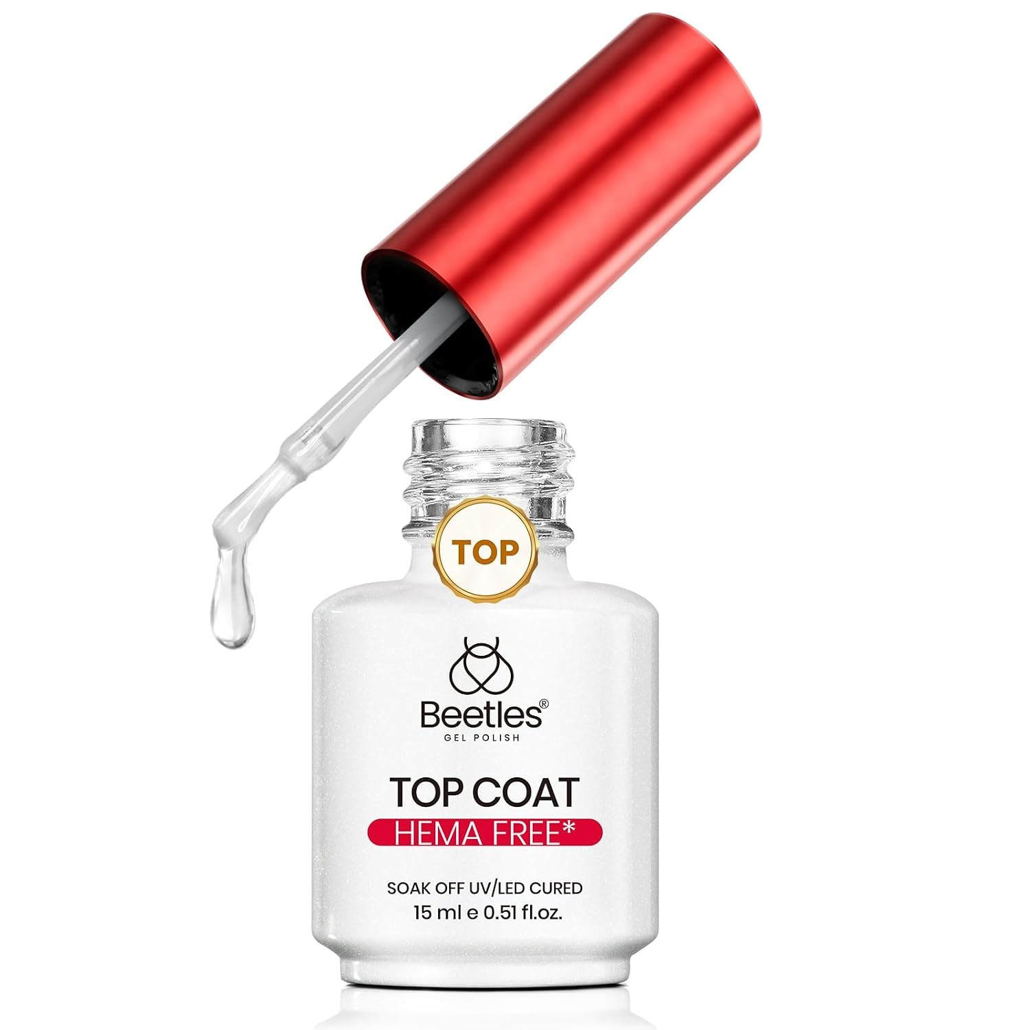 image:imageBeetles Gel Top Coat Extra Glossy Top Coat Gel Polish 15ml Shine Finish and Long Lasting Soak Off UV amp Nail Lamp DIY Manicure Gift for Women1 Pcs 15ml HemaFree Gel Top Coat