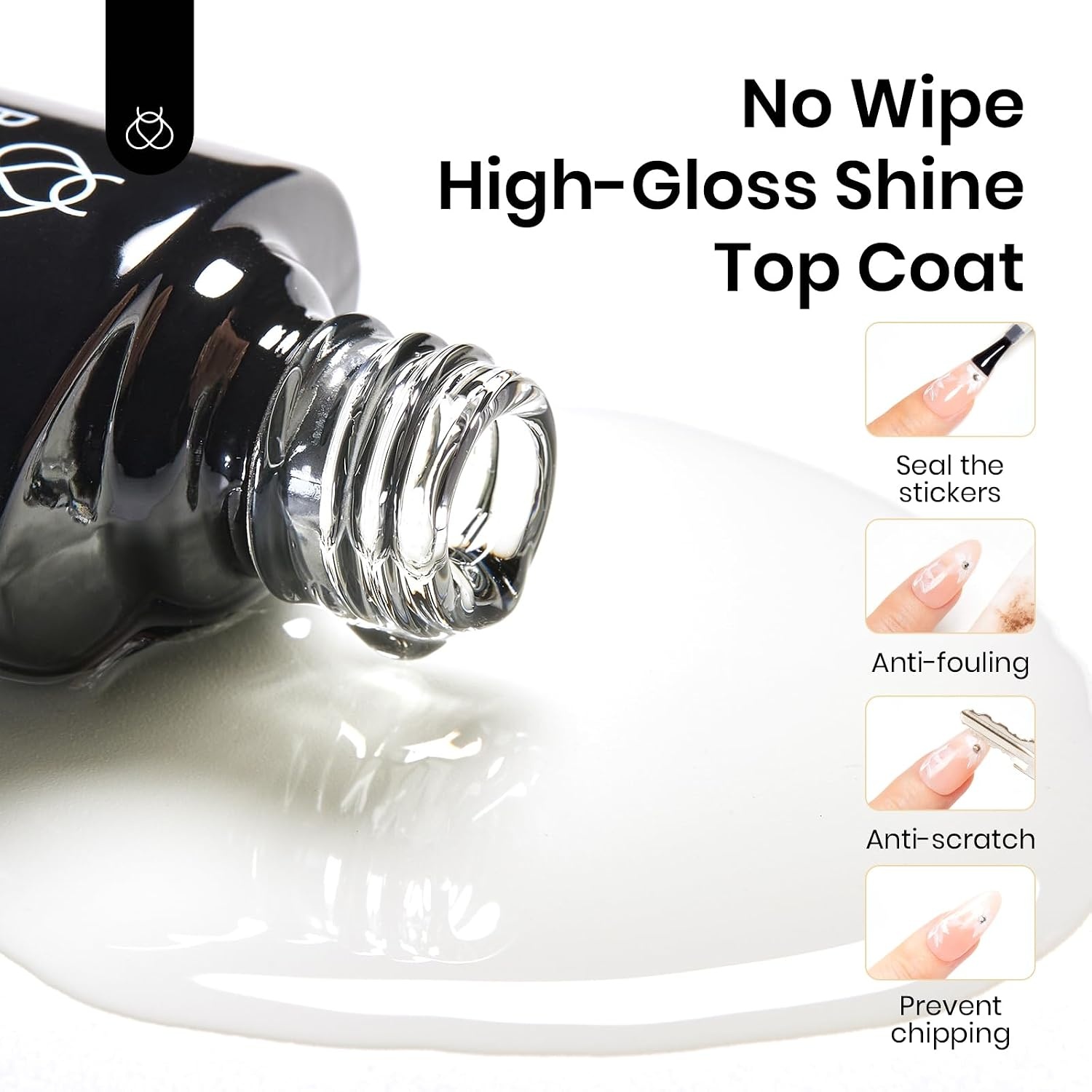 image:imageBeetles Gel Top Coat Extra Glossy Top Coat Gel Polish 15ml Shine Finish and Long Lasting Soak Off UV amp Nail Lamp DIY Manicure Gift for Women1 Pcs 15ml HemaFree Gel Top Coat