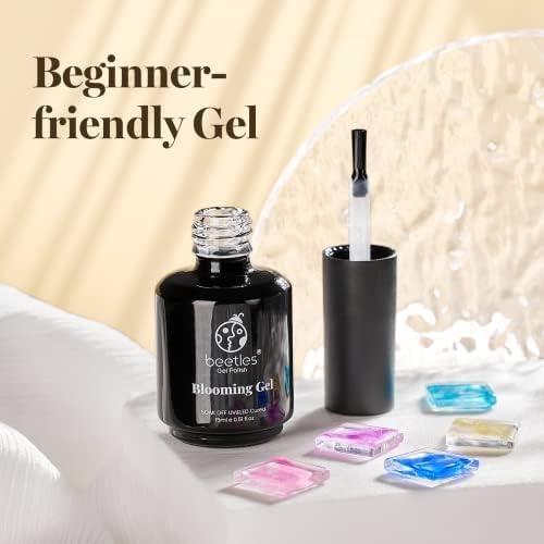 image:imageBeetles HEMA Free amp TPO Free Gel Base and Top Coat Set No Wipe Top Coat Soak Off UV LED Gel Polish Foundation Kit for Long Lasting High Gloss Manicure01Base Top Coat with Blooming Gel