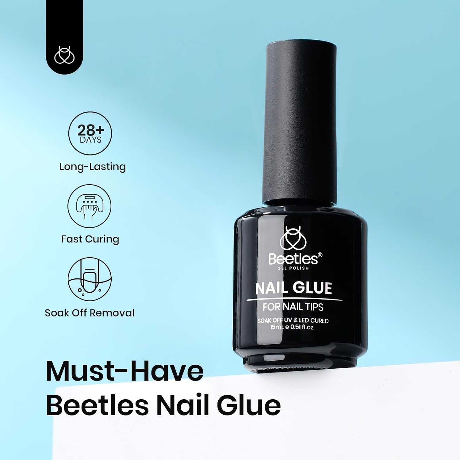 image:imageBeetles HEMA Free amp TPO Free Gel Base and Top Coat Set No Wipe Top Coat Soak Off UV LED Gel Polish Foundation Kit for Long Lasting High Gloss ManicureClear Nail Glue Gel