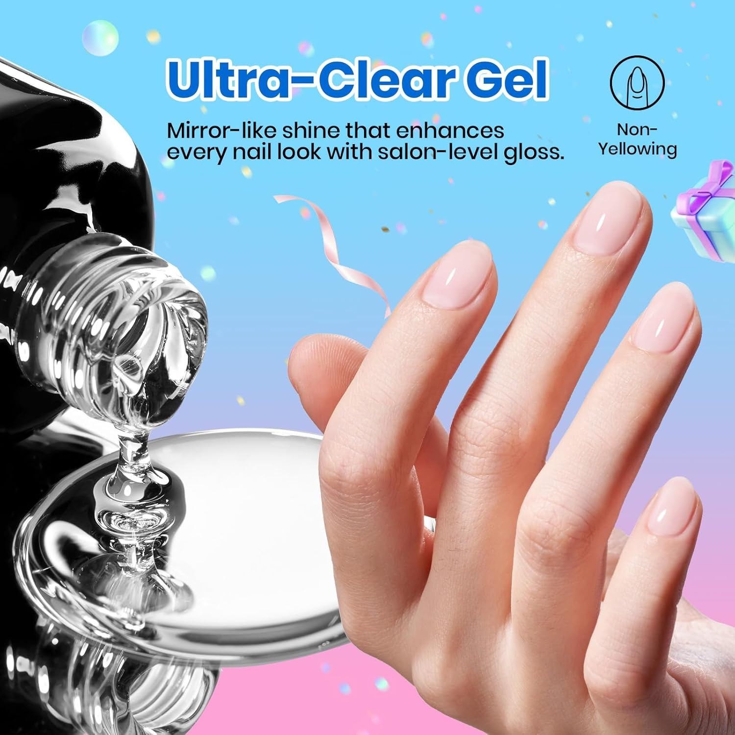 image:imageBeetles HEMA Free amp TPO Free Gel Base and Top Coat Set No Wipe Top Coat Soak Off UV LED Gel Polish Foundation Kit for Long Lasting High Gloss Manicure00Base Top Coat
