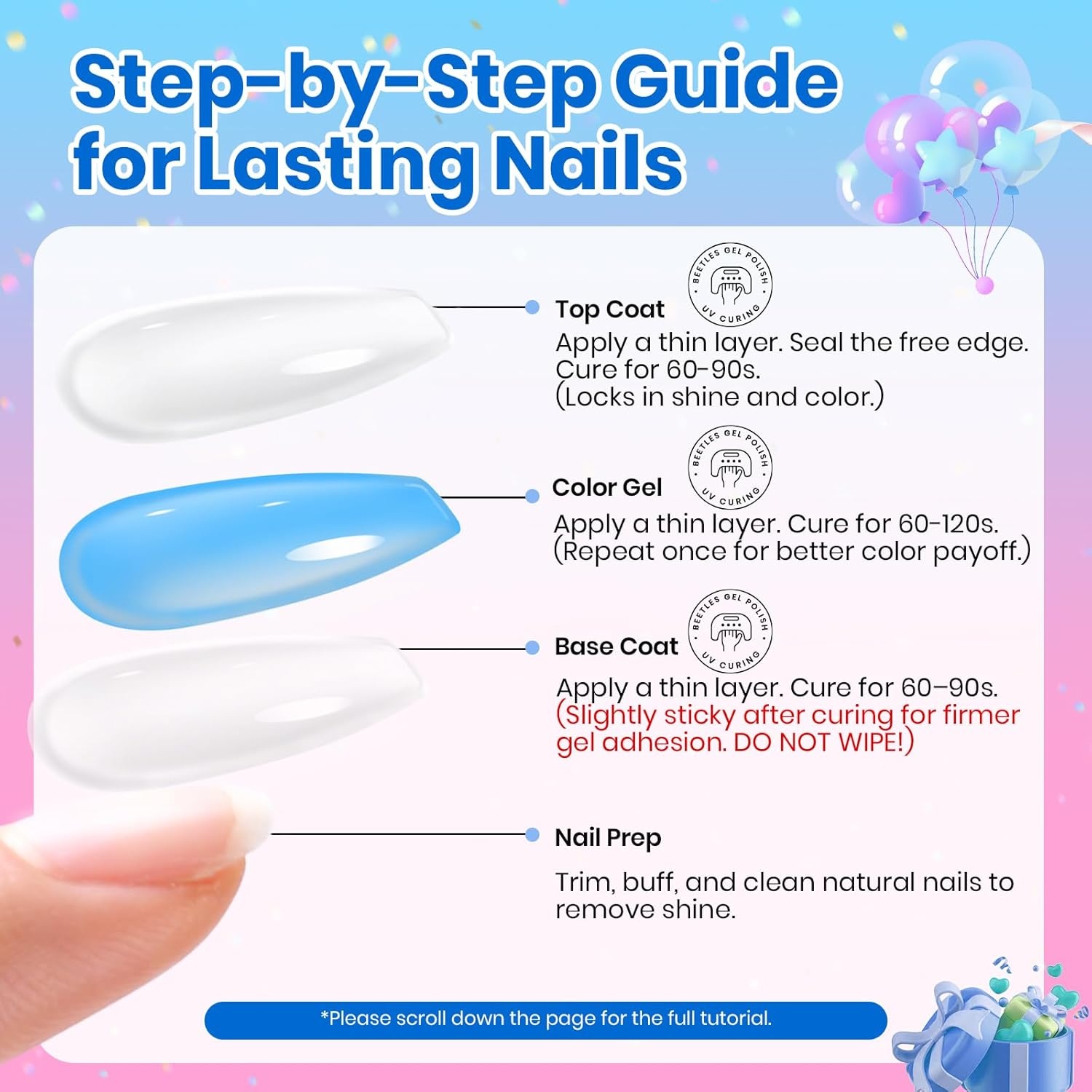 image:imageBeetles HEMA Free amp TPO Free Gel Base and Top Coat Set No Wipe Top Coat Soak Off UV LED Gel Polish Foundation Kit for Long Lasting High Gloss Manicure00Base Top Coat