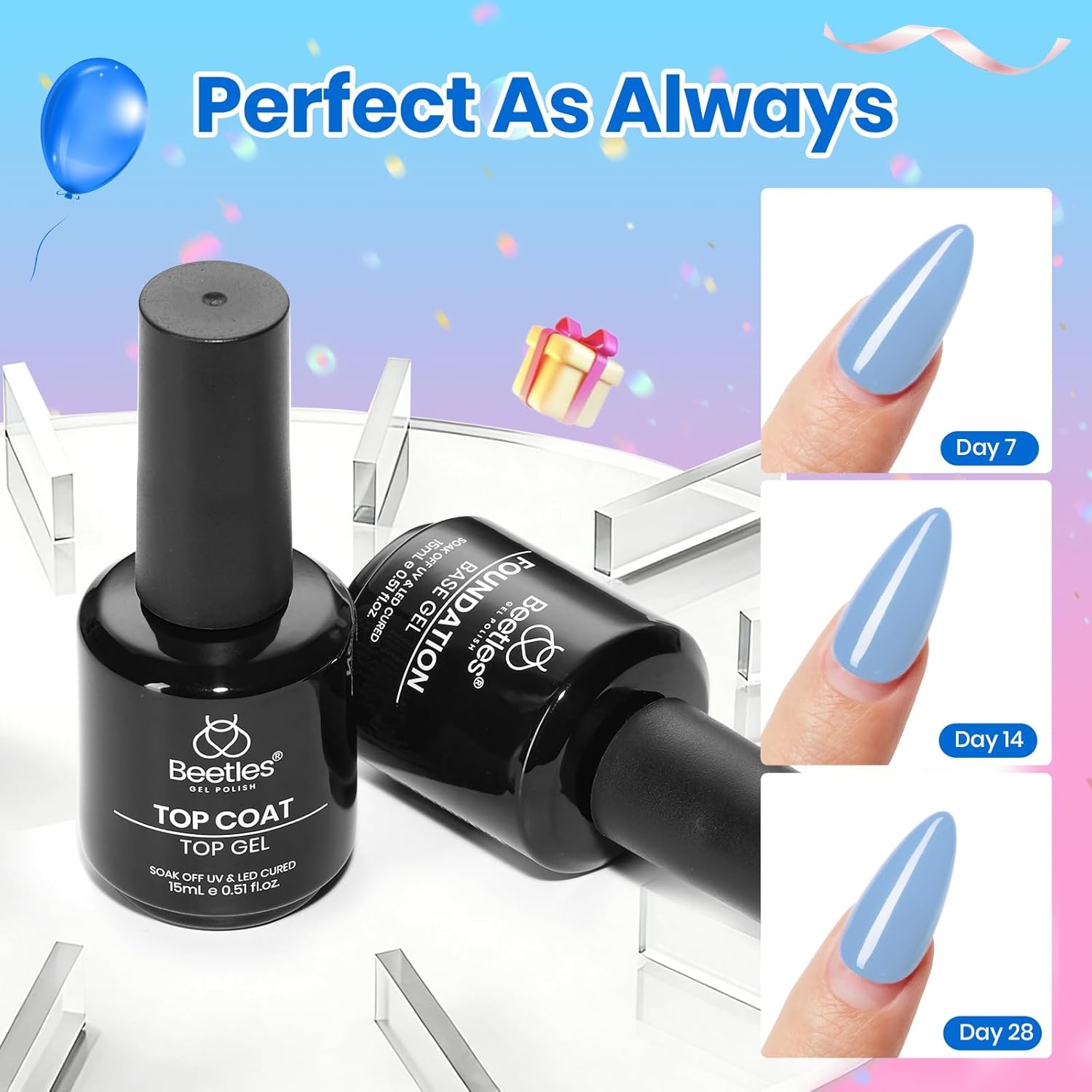 image:imageBeetles HEMA Free amp TPO Free Gel Base and Top Coat Set No Wipe Top Coat Soak Off UV LED Gel Polish Foundation Kit for Long Lasting High Gloss Manicure00Base Top Coat